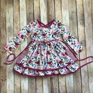 Cheeky Plum Floral Twirl Dress
